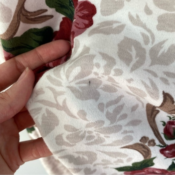 VTG 90s Capacity Knits Blazer Cardigan Floral Beige  Oversized Size Medium - Picture 5 of 16